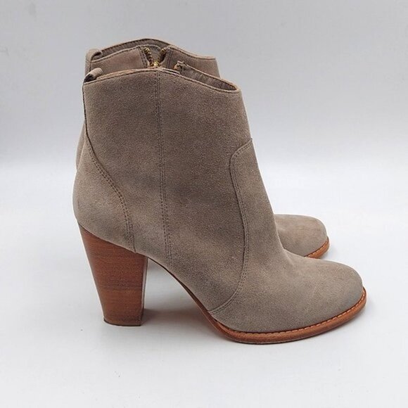 Joie Shoes - JOIE Dalton Womens Tan Suede Leather Wooded Heel Ankle booties sz 9.5